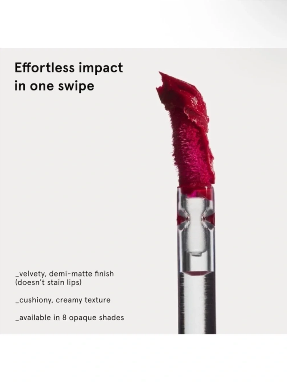 Glossier G Suit Lip Crème in Jet Red NEW